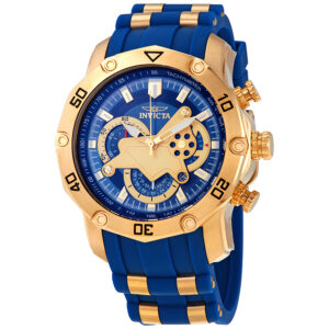Home invicta pro diver chronograph blue dial men's watch 22798