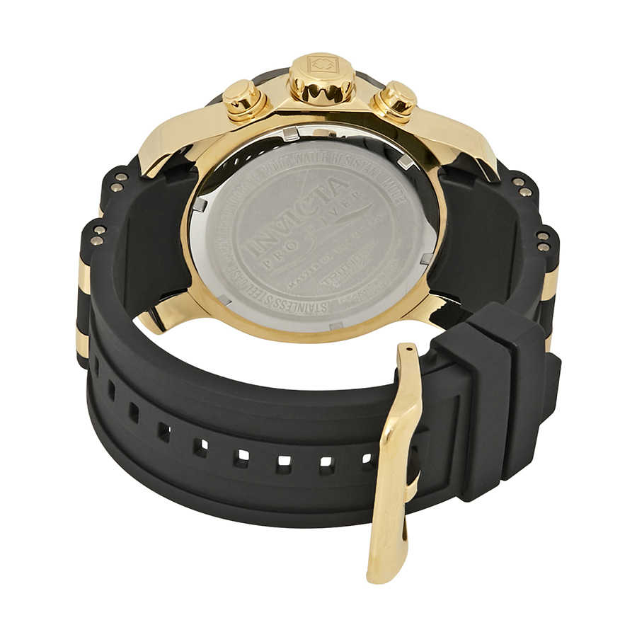 invicta pro diver chronograph champagne dial black polyurethane men's watch 17885 invicta pro diver chronograph champagne dial black polyurethane men's watch 17885