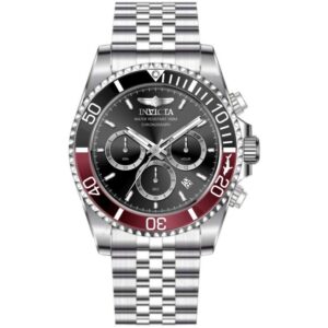 Home invicta pro diver chronograph gmt quartz black dial coke bezel men's watch 49838