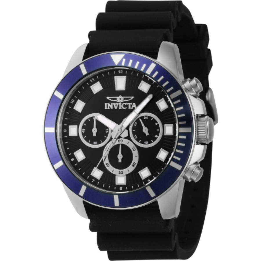 invicta pro diver chronograph gmt quartz black dial men's watch 46079 invicta pro diver chronograph gmt quartz black dial men's watch 46079