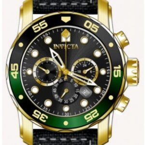 invicta pro diver chronograph gmt quartz black dial men's watch 49834
