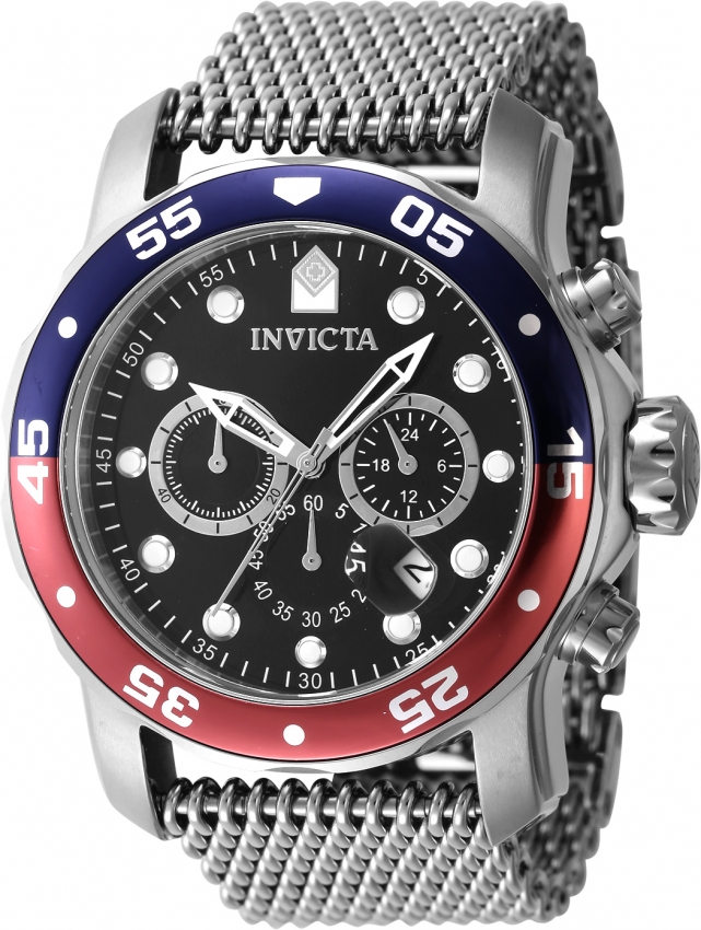 invicta pro diver chronograph gmt quartz black dial pepsi bezel men's watch 47630 invicta pro diver chronograph gmt quartz black dial pepsi bezel men's watch 47630