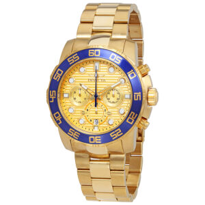 Home invicta pro diver chronograph gold dial men's watch 22227