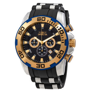 Home invicta pro diver chronograph quartz black dial men's watch 30765