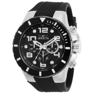 Home invicta pro diver chronograph quartz black dial men's watch 30776