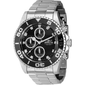 Home invicta pro diver chronograph quartz black dial men's watch 43405