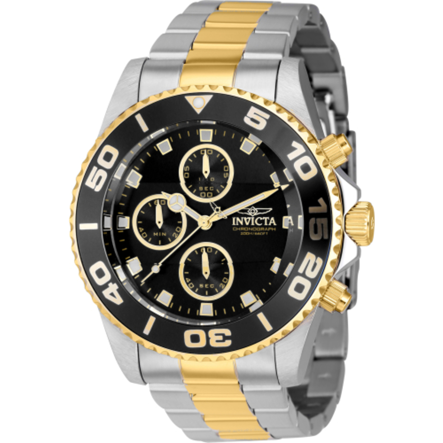 invicta pro diver chronograph quartz black dial men's watch 43407 invicta pro diver chronograph quartz black dial men's watch 43407