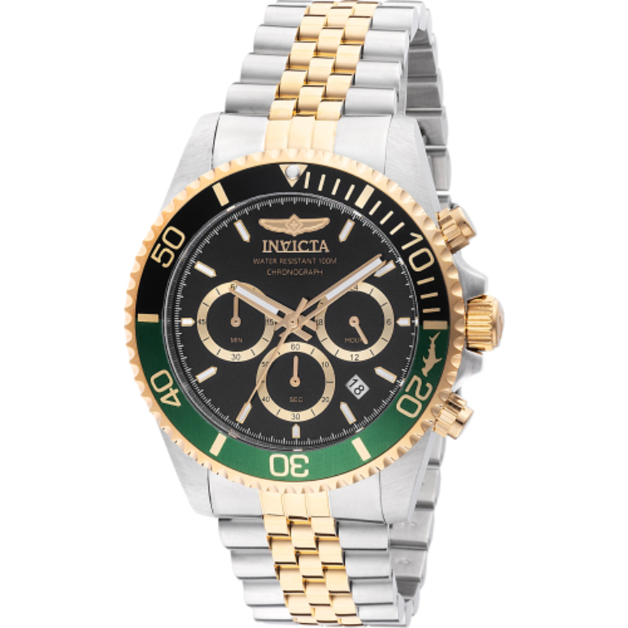 invicta pro diver chronograph quartz black dial sprite bezel men's watch 48116 invicta pro diver chronograph quartz black dial sprite bezel men's watch 48116