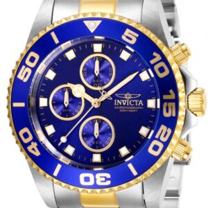 Home invicta pro diver chronograph quartz blue dial men's watch 28692