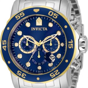 Home invicta pro diver chronograph quartz blue dial men's watch 33996