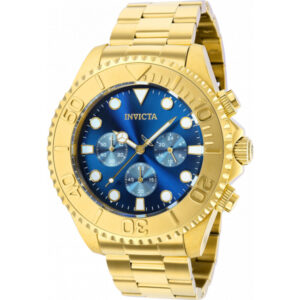 Home invicta pro diver chronograph quartz blue dial men's watch 36974