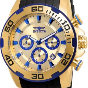 Home invicta pro diver chronograph quartz gold dial men's watch 22308