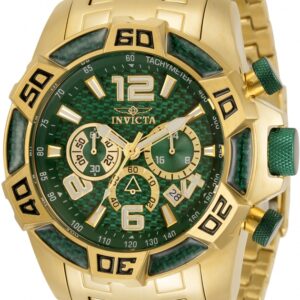 Home invicta pro diver chronograph quartz green dial men's watch 34156
