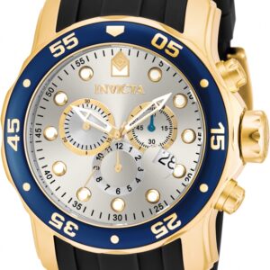 Home invicta pro diver chronograph quartz silver dial men's watch 17880