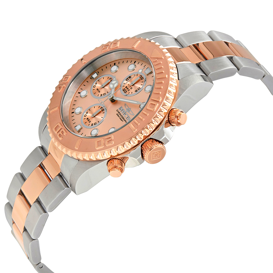 invicta pro diver chronograph rose dial two tone men's watch 1775 invicta pro diver chronograph rose dial two tone men's watch 1775