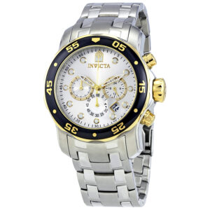 invicta pro diver chronograph silver dial men's watch 80040