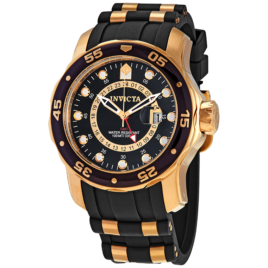invicta pro diver gmt black dial men's watch 6991 invicta pro diver gmt black dial men's watch 6991