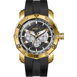 Home invicta pro diver gmt date day quartz black dial men's watch 45743