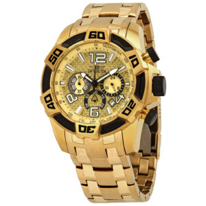 Home invicta pro diver gold dial chronograph men's watch 25854