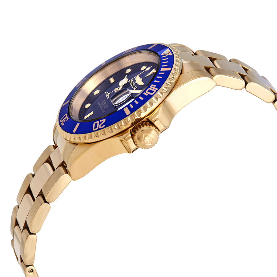 invicta pro diver gold tone blue dial 40 mm men's watch 26974 invicta pro diver gold tone blue dial 40 mm men's watch 26974