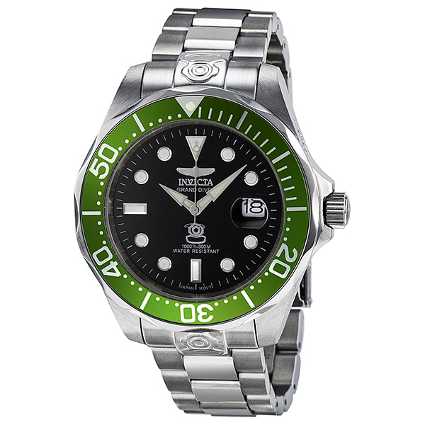 invicta pro diver grand diver black dial automatic men's watch 3047 invicta pro diver grand diver black dial automatic men's watch 3047