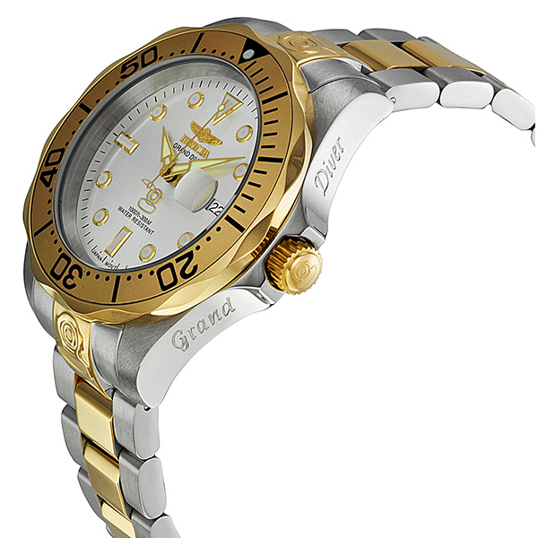invicta pro diver grand diver automatic silver dial men's watch 3050 invicta pro diver grand diver automatic silver dial men's watch 3050
