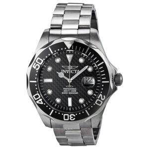 invicta pro diver black dial stainless steel men's watch 12562
