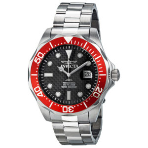 invicta pro diver grand diver black carbon fiber dial men's watch 12565