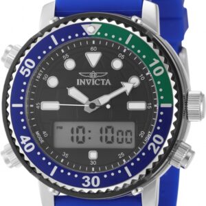 Home invicta pro diver quartz analog digital black dial men's watch 49447