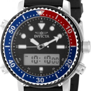 invicta pro diver quartz analog digital black dial pepsi bezel men's watch 49451