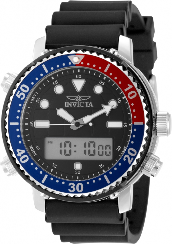 invicta pro diver quartz analog digital black dial pepsi bezel men's watch 49451 invicta pro diver quartz analog digital black dial pepsi bezel men's watch 49451