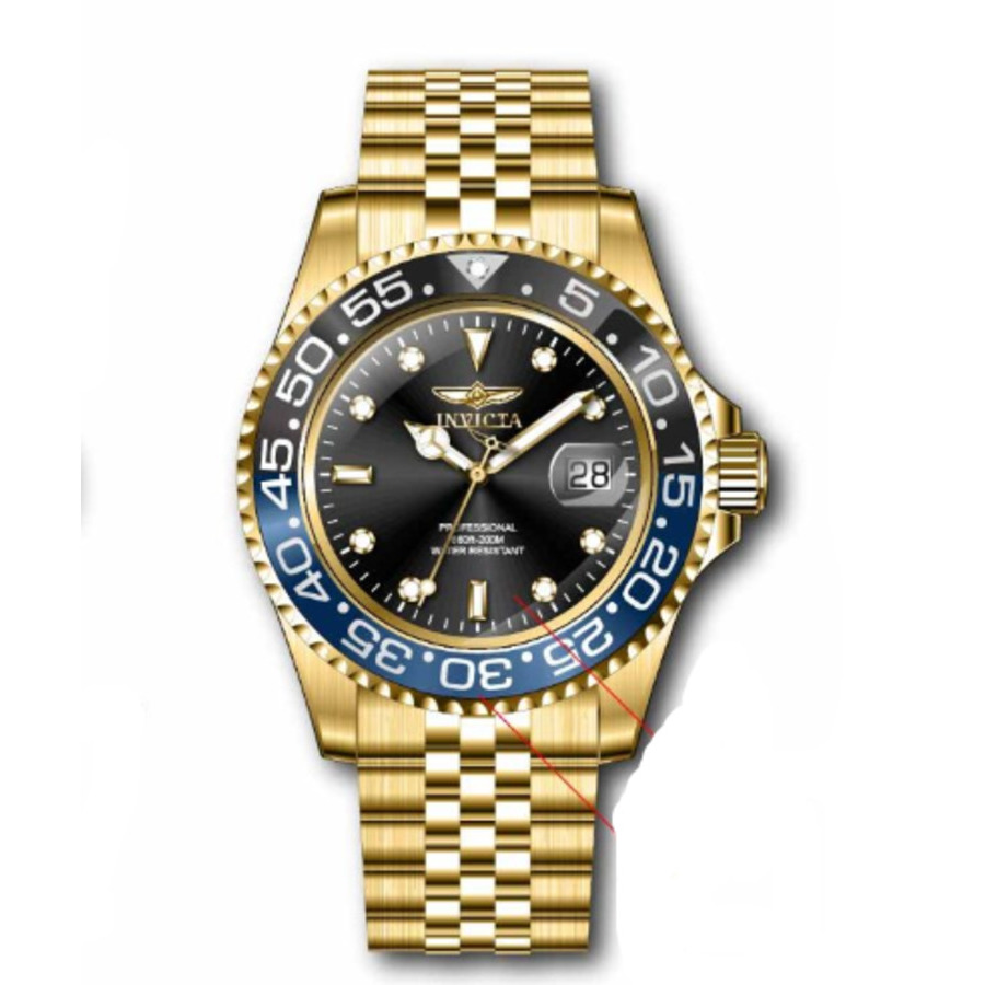 invicta pro diver quartz black dial batman bezel men's watch 36043 invicta pro diver quartz black dial batman bezel men's watch 36043