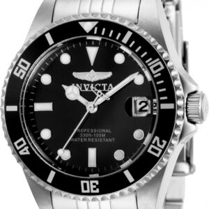 Витрина invicta pro diver quartz black dial stainless steel ladies watch 29186