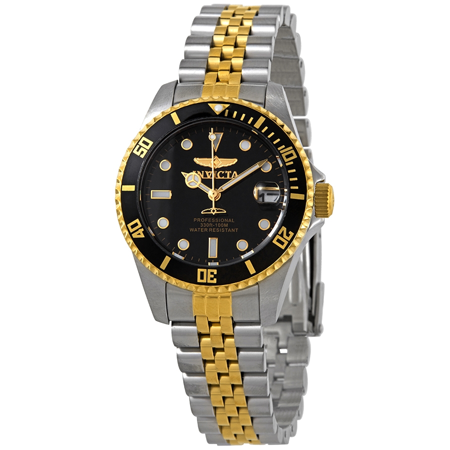 invicta pro diver quartz black dial two tone ladies watch 29189 invicta pro diver quartz black dial two tone ladies watch 29189