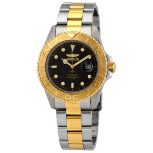 Home invicta pro diver quartz black dial two tone men's watch 29948