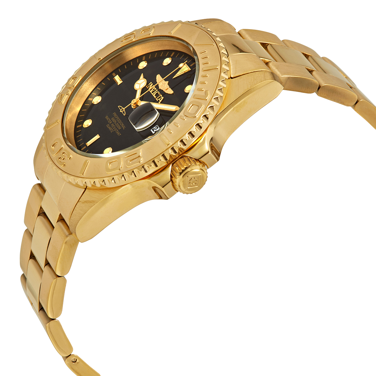 invicta pro diver quartz black dial yellow gold tone men's watch 29946 invicta pro diver quartz black dial yellow gold tone men's watch 29946