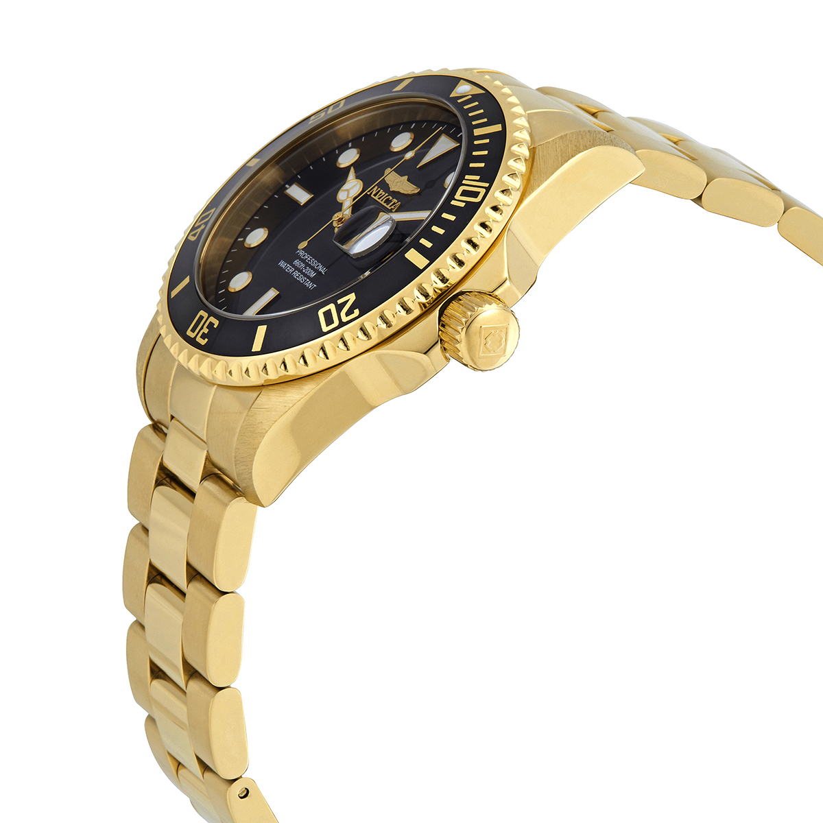 invicta pro diver quartz black dial yellow gold tone men's watch 33271 invicta pro diver quartz black dial yellow gold tone men's watch 33271