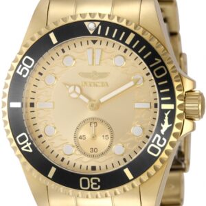 Home invicta pro diver quartz gold dial men's watch 49428