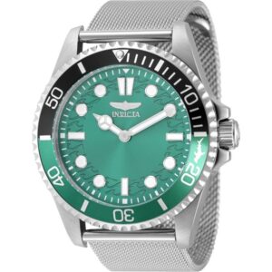 invicta pro diver quartz green dial sprite bezel men's watch 49687