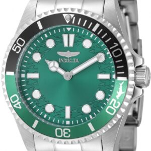 invicta pro diver quartz green dial sprite bezel men's watch 49705