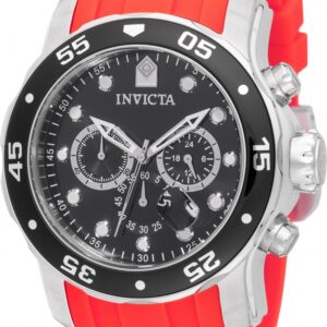 invicta pro diver scuba chronograph gmt quartz black dial men's watch 49829