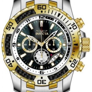 Home invicta pro diver scuba chronograph gmt quartz black dial men's watch 49852