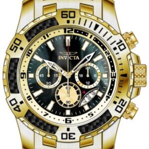 Home invicta pro diver scuba chronograph gmt quartz black dial men's watch 49854