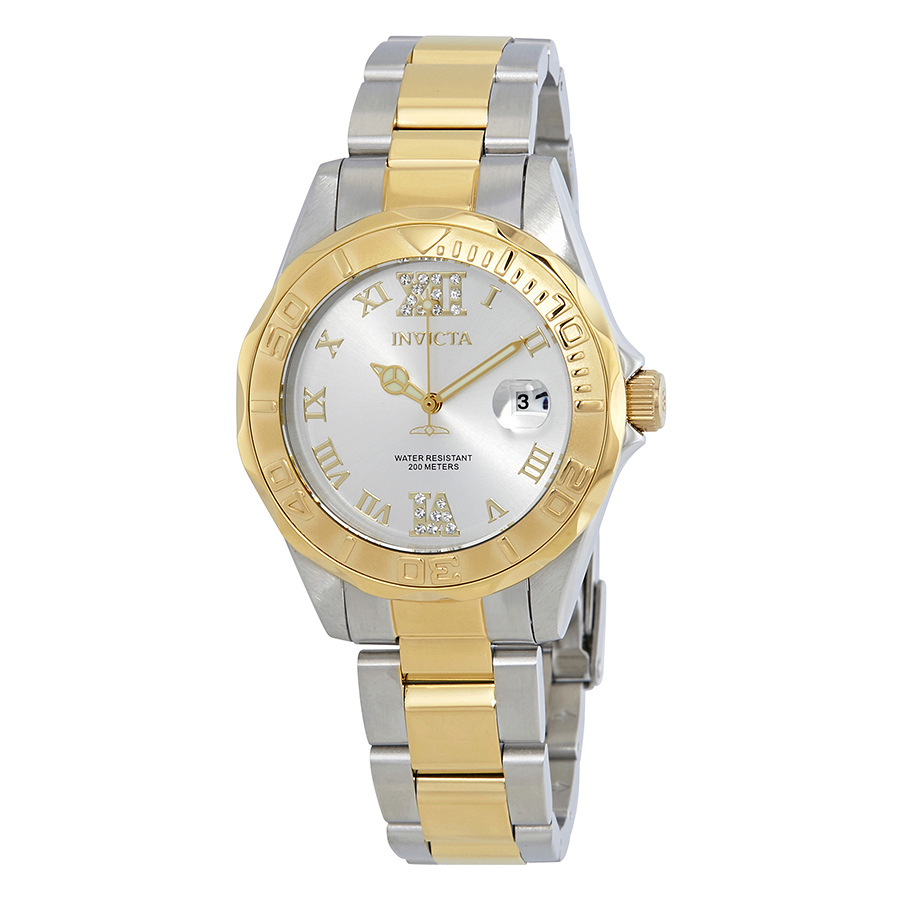 invicta pro diver silver dial ladies watch 12852 invicta pro diver silver dial ladies watch 12852