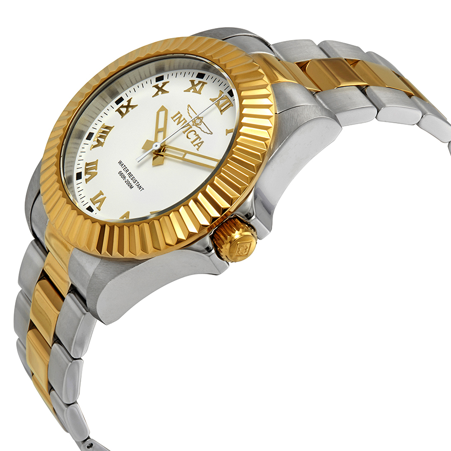 invicta pro diver white dial two tone men's watch 16740 invicta pro diver white dial two tone men's watch 16740