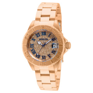 Home invicta angel date quartz rose gold dial ladies watch 33361