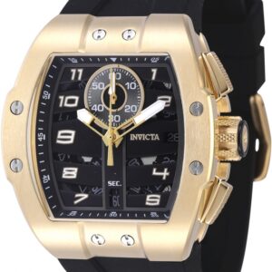 invicta racing chronograph quartz black dial men's watch 47368