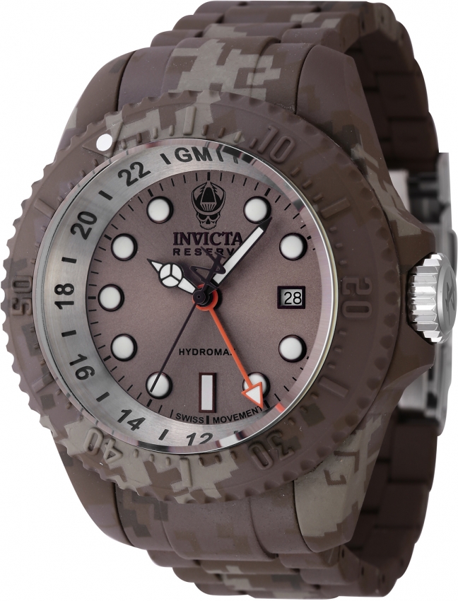invicta reserve gmt date quartz beige dial men's watch 45938 invicta reserve gmt date quartz beige dial men's watch 45938
