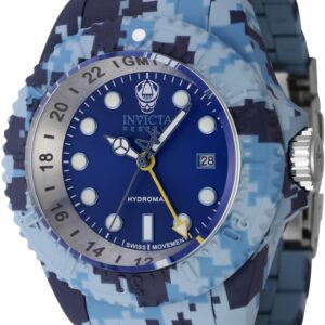 Home invicta reserve gmt date quartz blue dial men's watch 45940