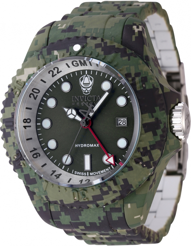 invicta reserve gmt date quartz green dial men's watch 45939 invicta reserve gmt date quartz green dial men's watch 45939